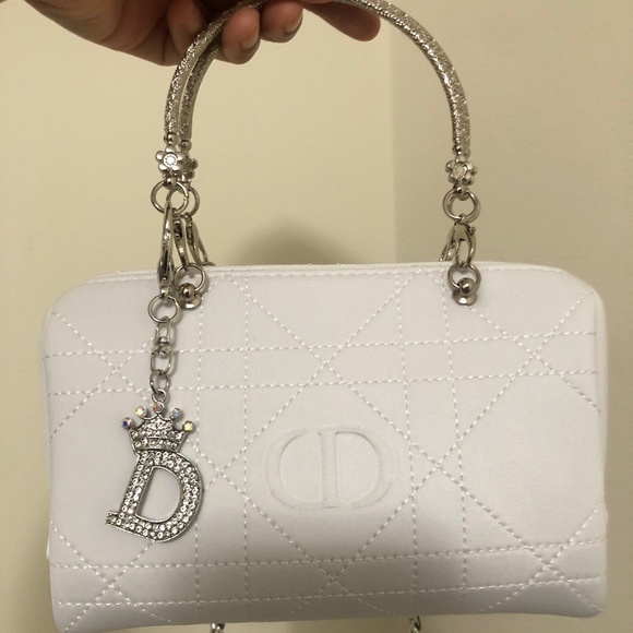 Dior Beauty cross-stitch Patterned white  Pouch - Picture 4 of 10